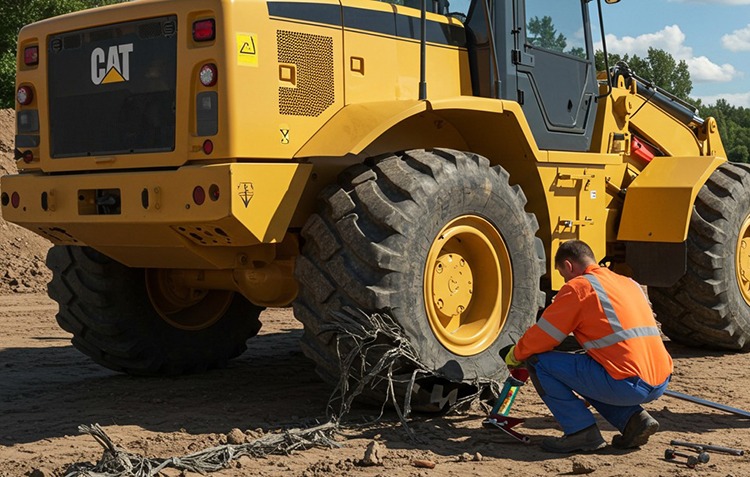 İş Makinası Lastik Yol Yardım