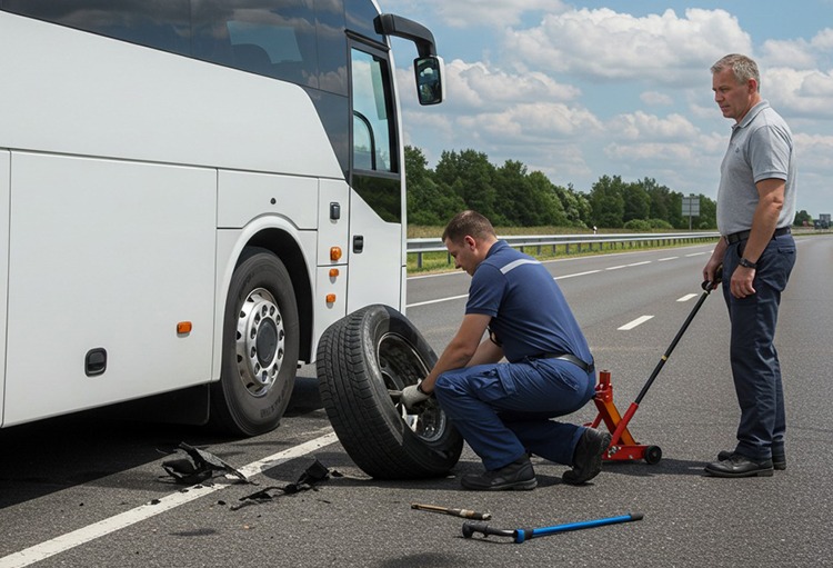 Otobüs Lastik Yol Yardım